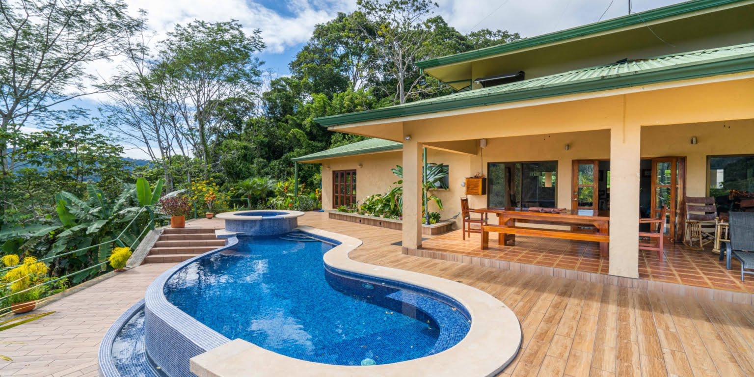 Country Club Feel Oasis Surrounded by Mountains with Cacao Farm in Platanillo above Dominical Costa Rica Country Club Feel Oasis Surrounded by Mountains with Cacao Farm in Platanillo above Dominical Costa Rica