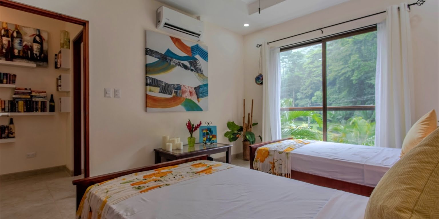 23. Guest Bedroom 3- (2) Two-Bedroom Jungle View Home in Gated Community with Community Waterfall & Pool in Tres Rios Costa Rica