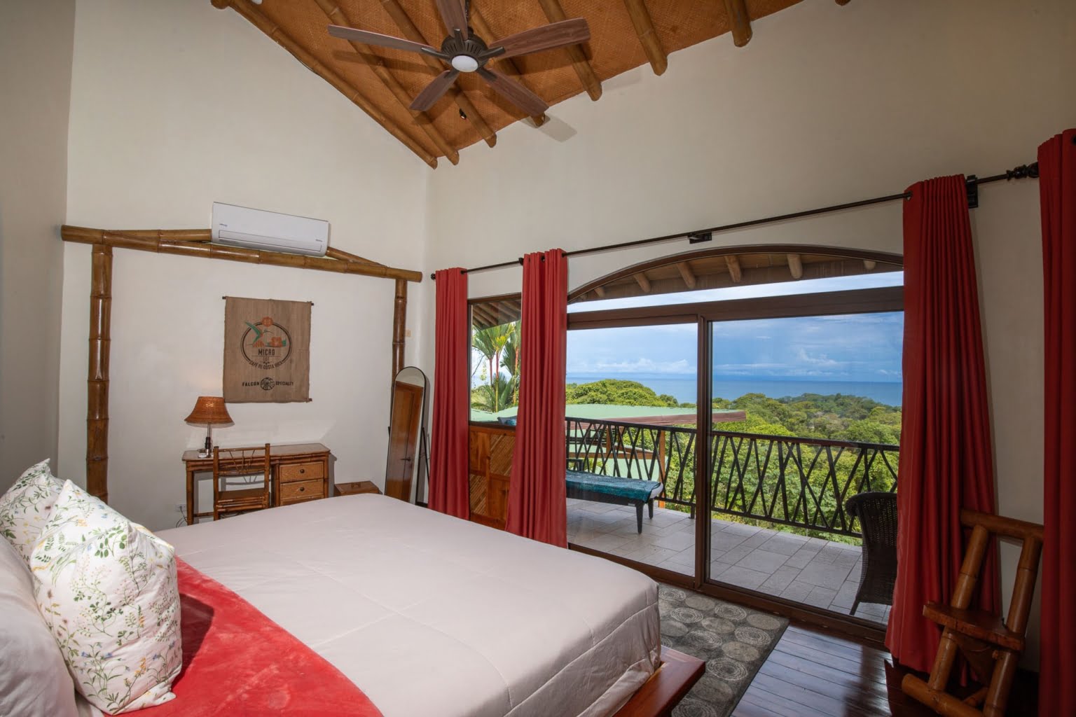 principal bed 2 upstairs_3 Tropical Luxury 9-Bedroom Home in Gated Community above Dominicalito Costa Rica