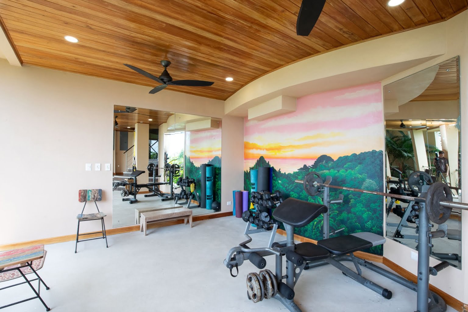 outdoor gym_3 Tropical Luxury 9-Bedroom Home in Gated Community above Dominicalito Costa Rica