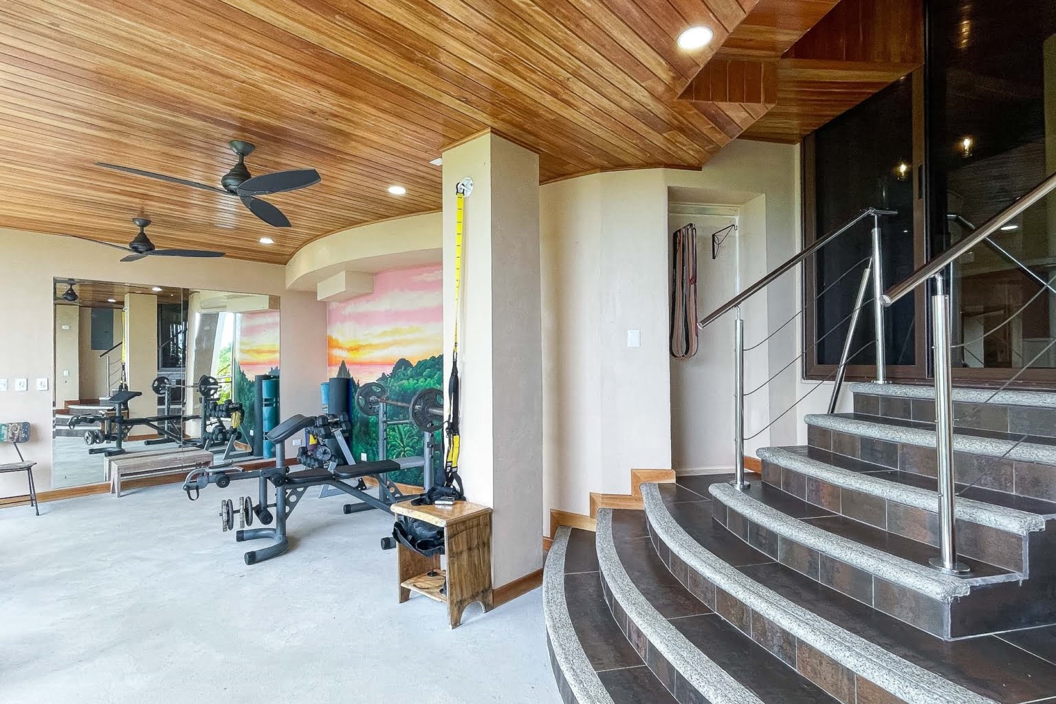 outdoor gym_1 Tropical Luxury 9-Bedroom Home in Gated Community above Dominicalito Costa Rica