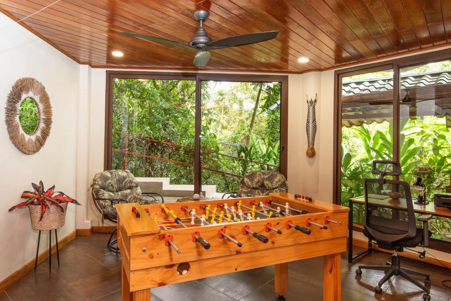 gameroom_3 Tropical Luxury 9-Bedroom Home in Gated Community above Dominicalito Costa Rica
