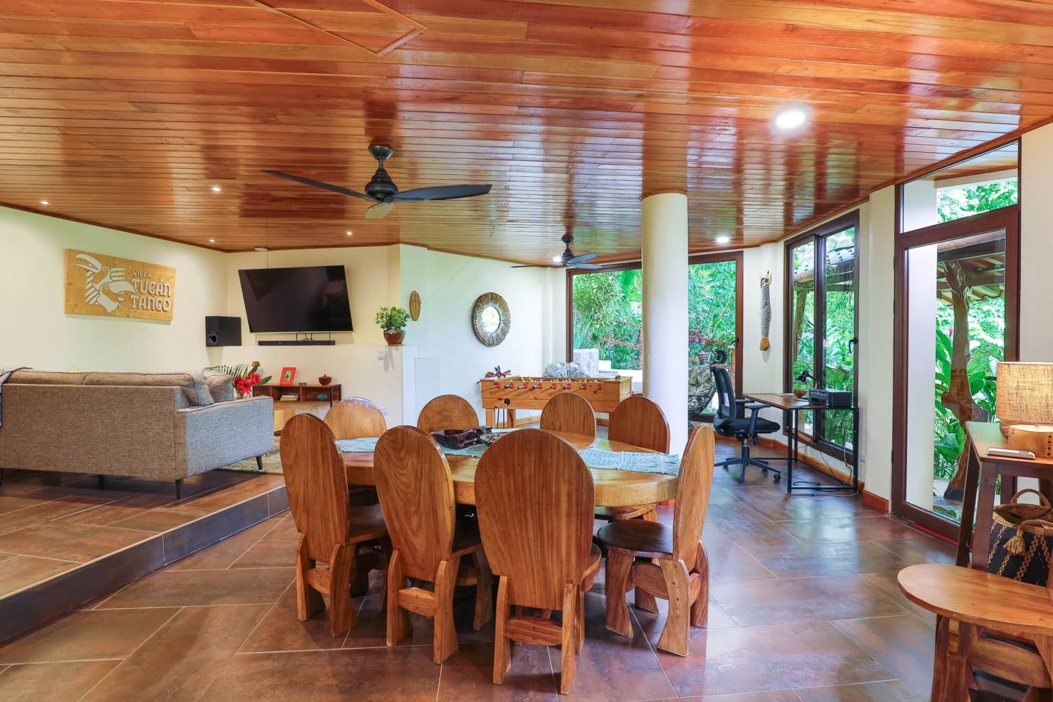 gameroom_2 Tropical Luxury 9-Bedroom Home in Gated Community above Dominicalito Costa Rica