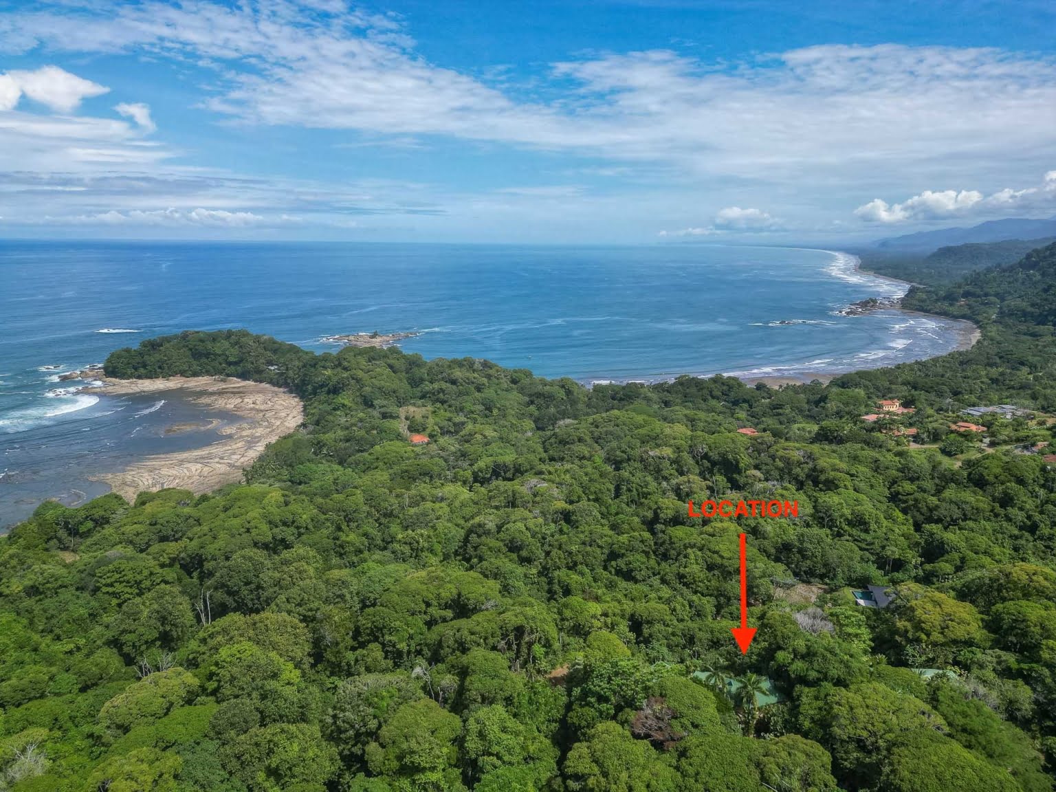 aerial location_2 Tropical Luxury 9-Bedroom Home in Gated Community above Dominicalito Costa Rica