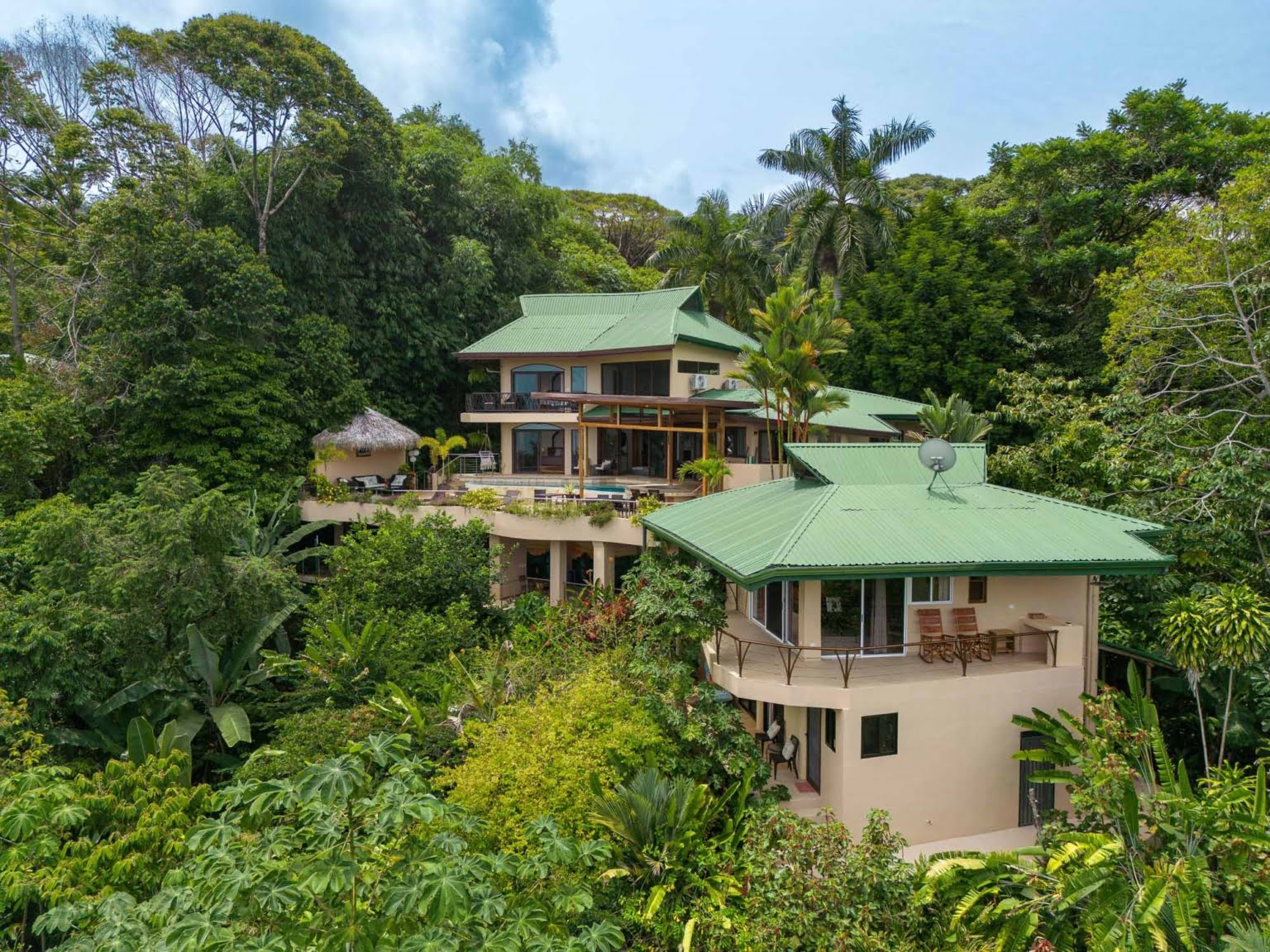 aerial exterior_4 Tropical Luxury 9-Bedroom Home in Gated Community above Dominicalito Costa Rica