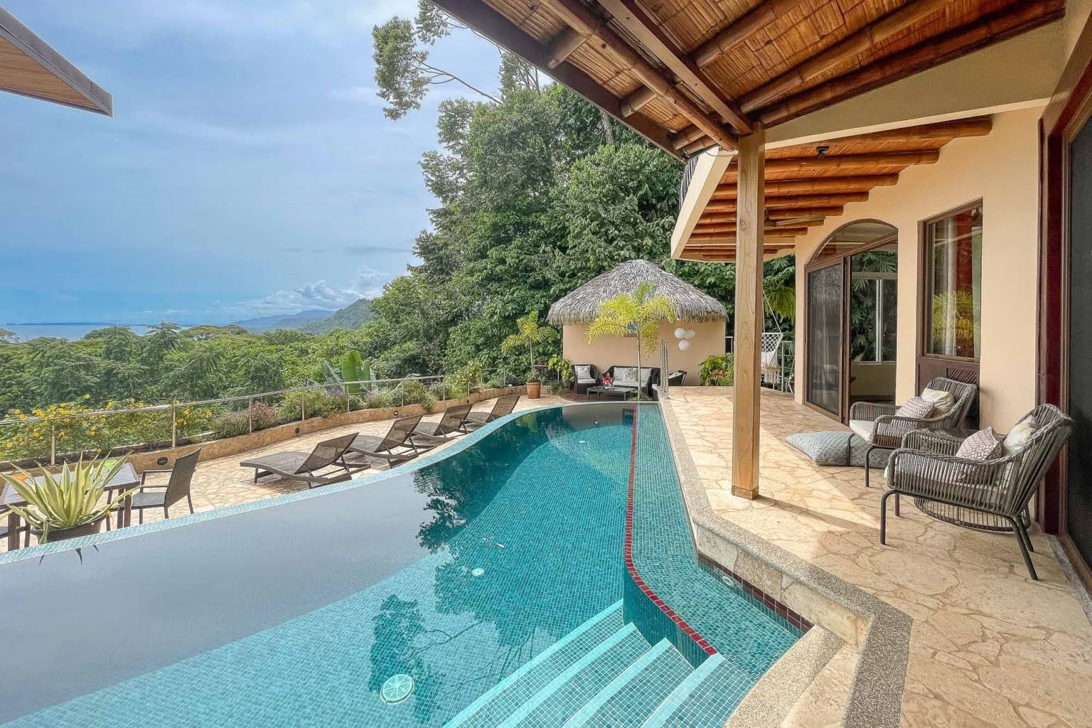 pool_10 Tropical Luxury 9-Bedroom Home in Gated Community above Dominicalito Costa Rica