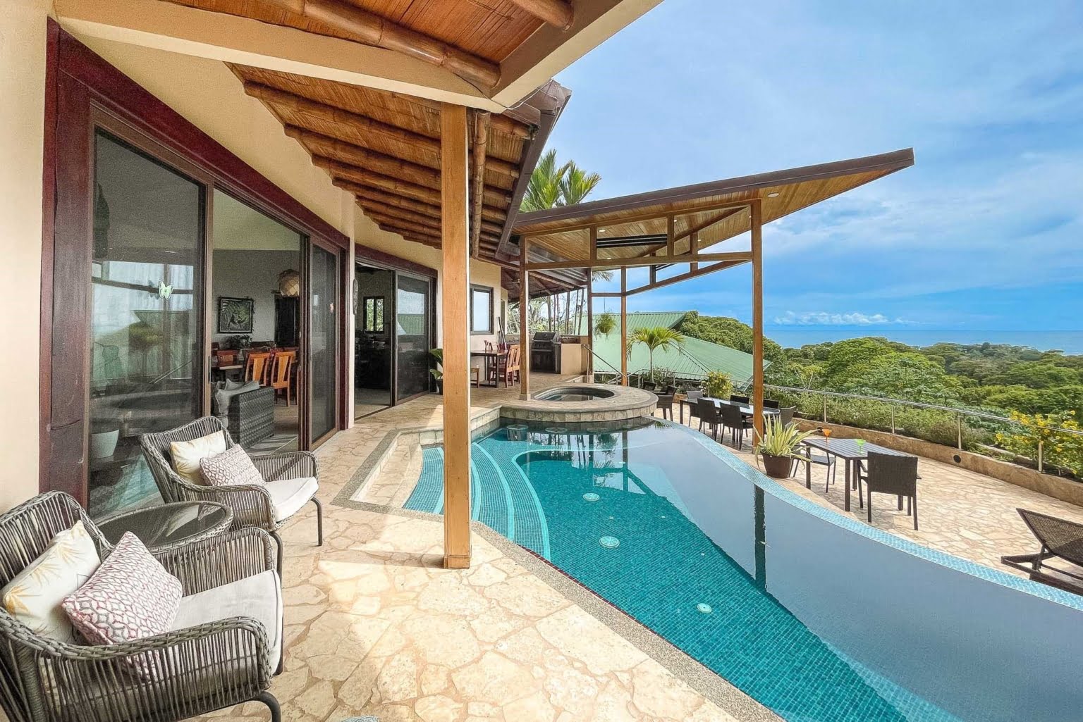 pool_9 Tropical Luxury 9-Bedroom Home in Gated Community above Dominicalito Costa Rica