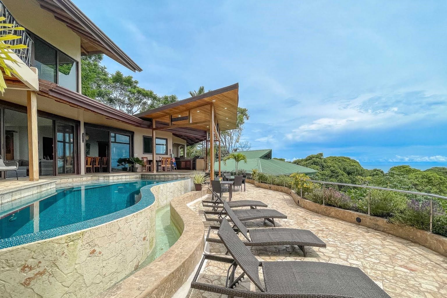 pool_7 Tropical Luxury 9-Bedroom Home in Gated Community above Dominicalito Costa Rica