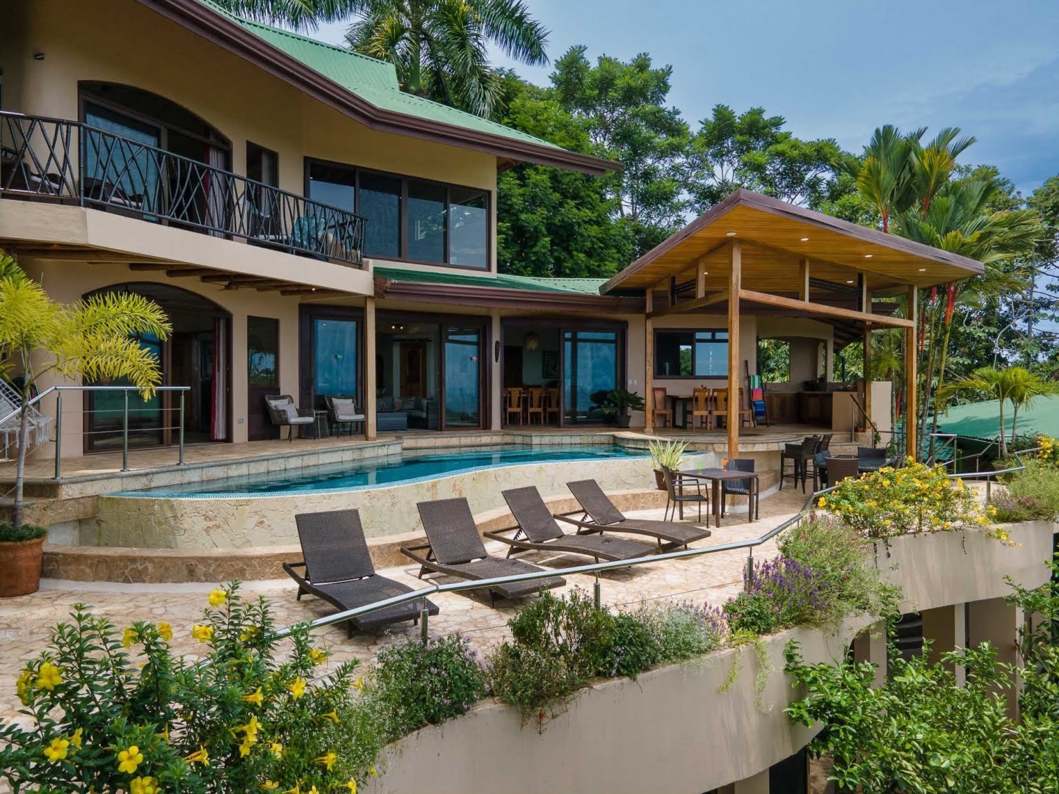 pool_3 Tropical Luxury 9-Bedroom Home in Gated Community above Dominicalito Costa Rica