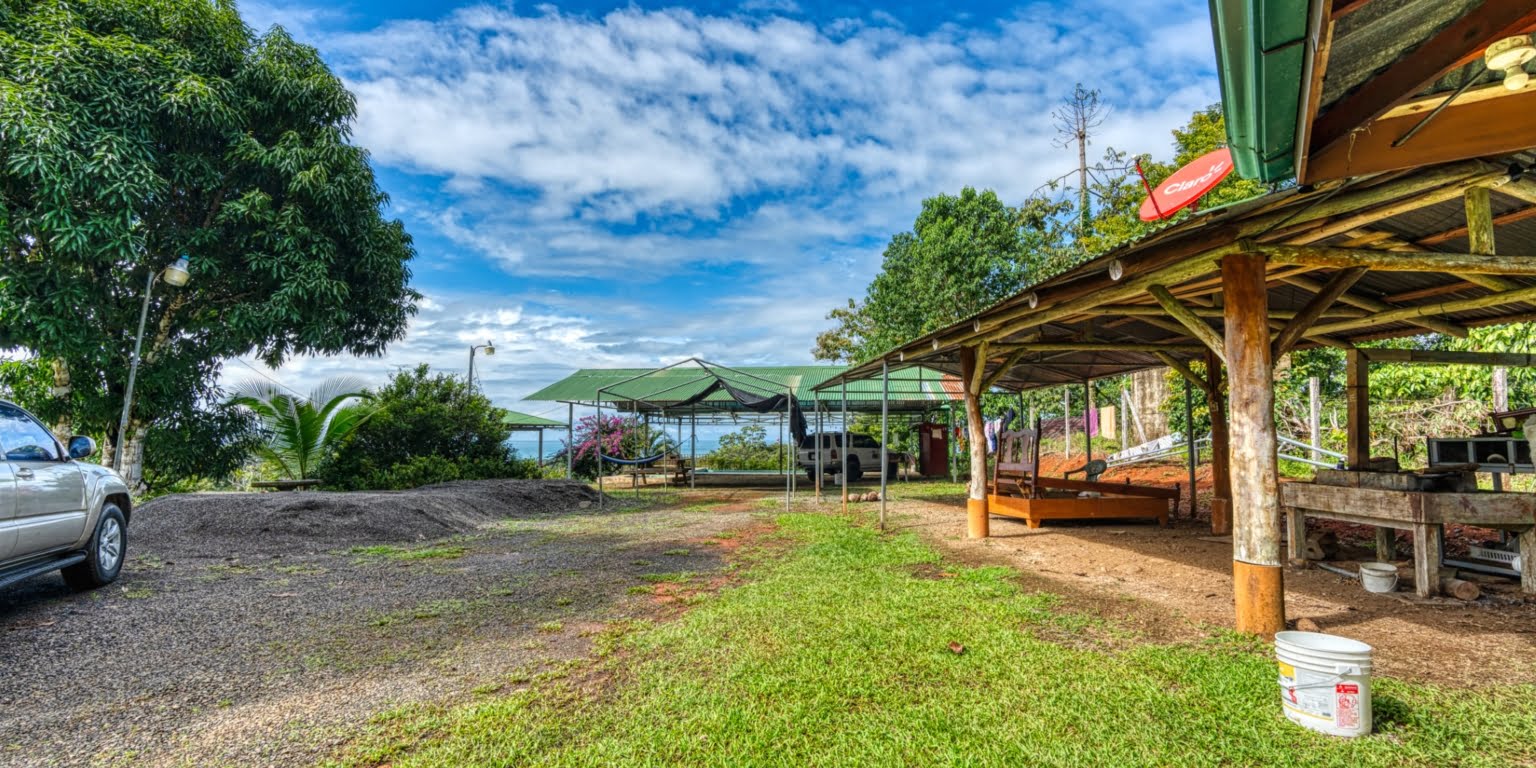 Lot-43 Easy Access Ocean View Lot in Uvita with Existing Simple Casita, Rancho & Pool and Ready to Build more in Uvita Costa Rica