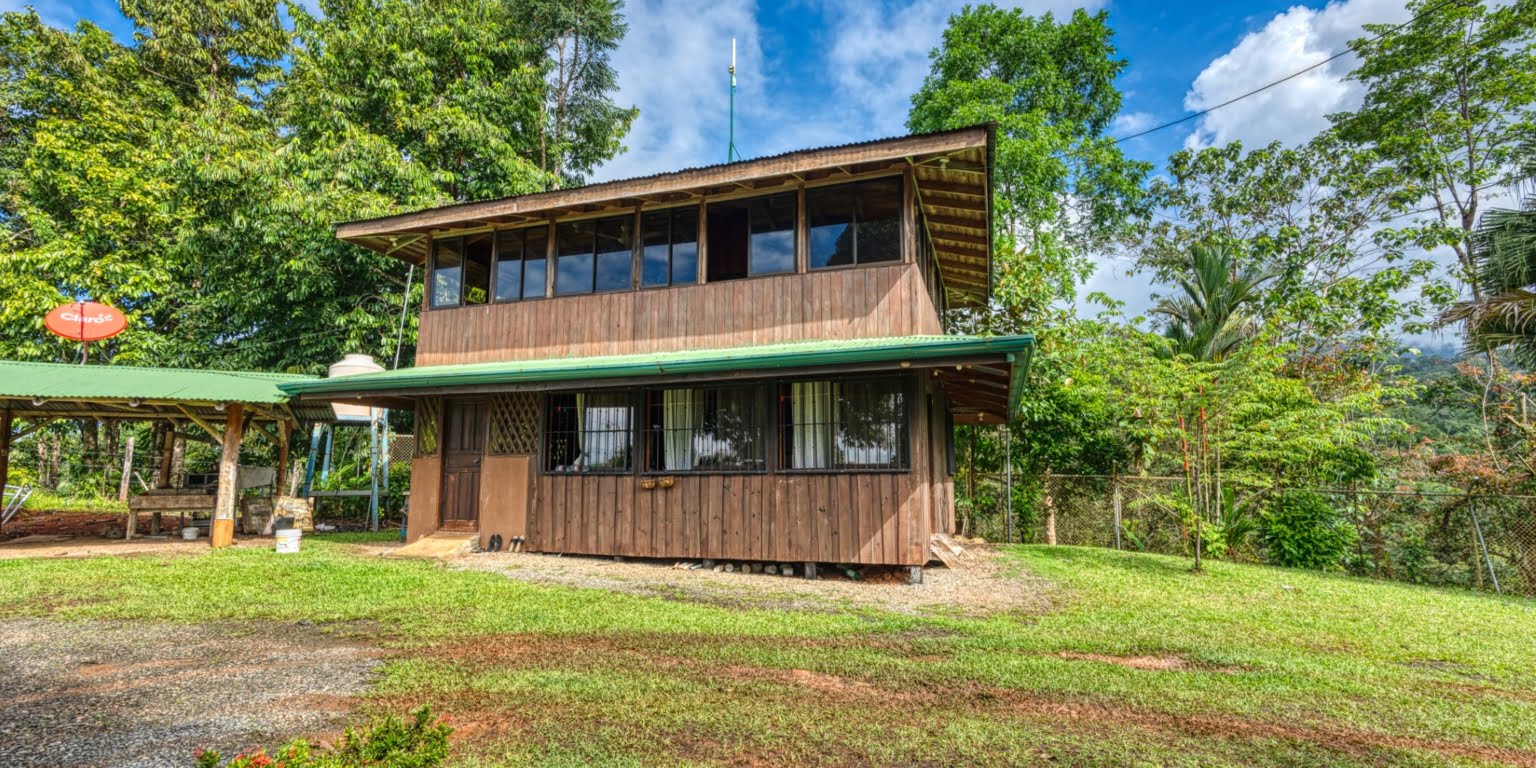 Lot-39 Easy Access Ocean View Lot in Uvita with Existing Simple Casita, Rancho & Pool and Ready to Build more in Uvita Costa Rica