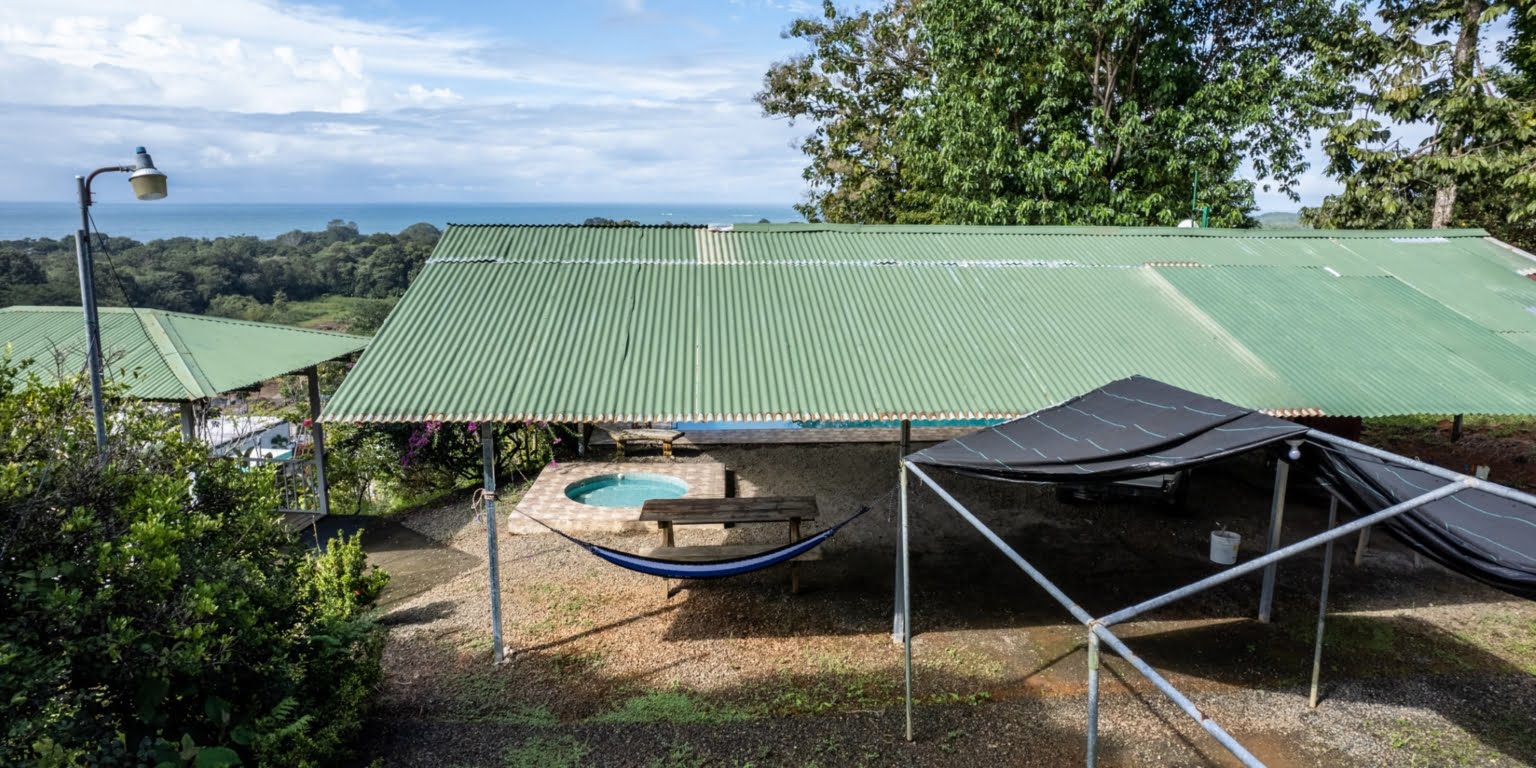 Lot-25 Easy Access Ocean View Lot in Uvita with Existing Simple Casita, Rancho & Pool and Ready to Build more in Uvita Costa Rica