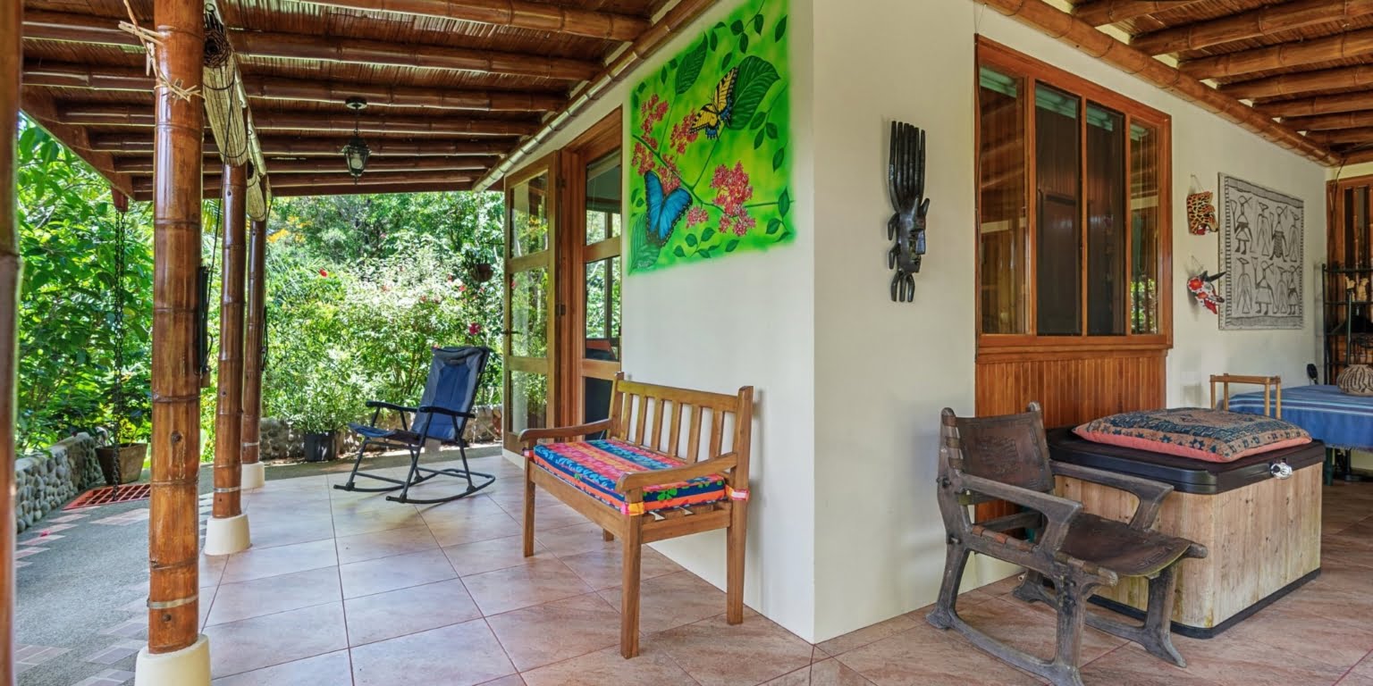Natural Zen 2-Bedroom Home plus Guest Cabin with Jungle All Around in Lagunas above Dominical Costa Rica