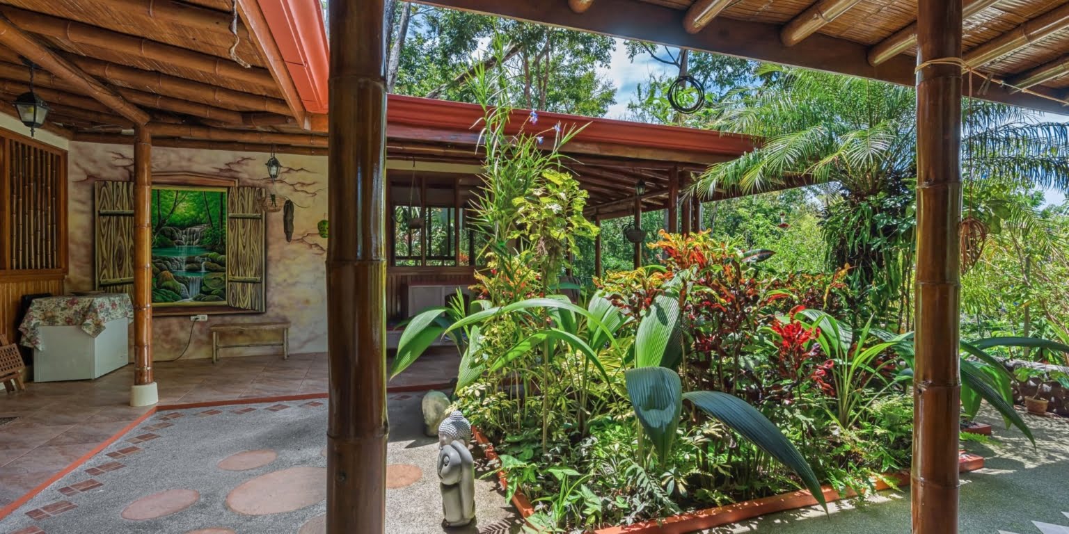 Natural Zen 2-Bedroom Home plus Guest Cabin with Jungle All Around in Lagunas above Dominical Costa Rica