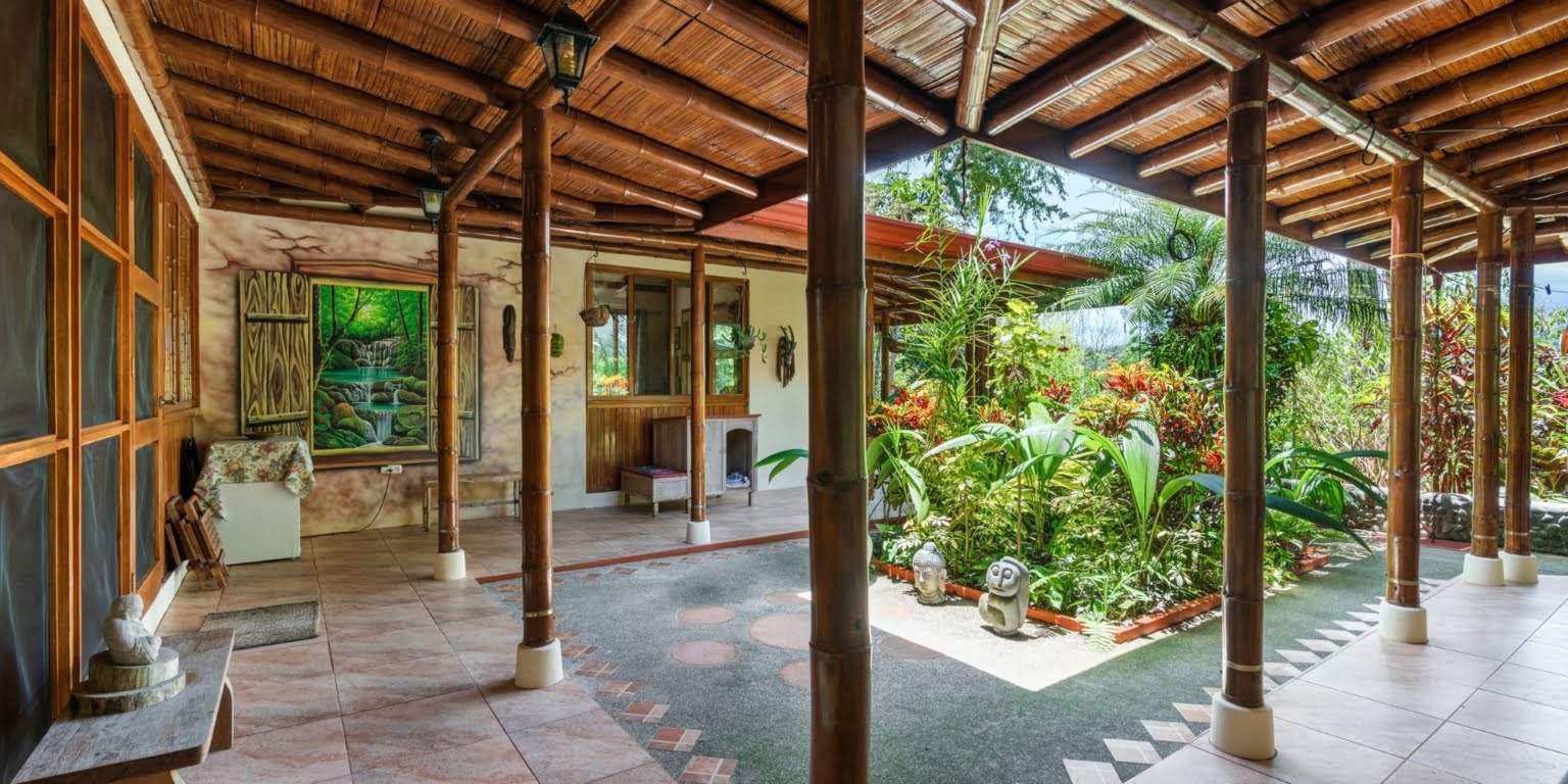 Natural Zen 2-Bedroom Home plus Guest Cabin with Jungle All Around in Lagunas above Dominical Costa Rica