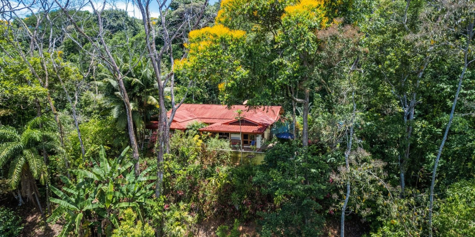 Natural Zen 2-Bedroom Home plus Guest Cabin with Jungle All Around in Lagunas above Dominical Costa Rica
