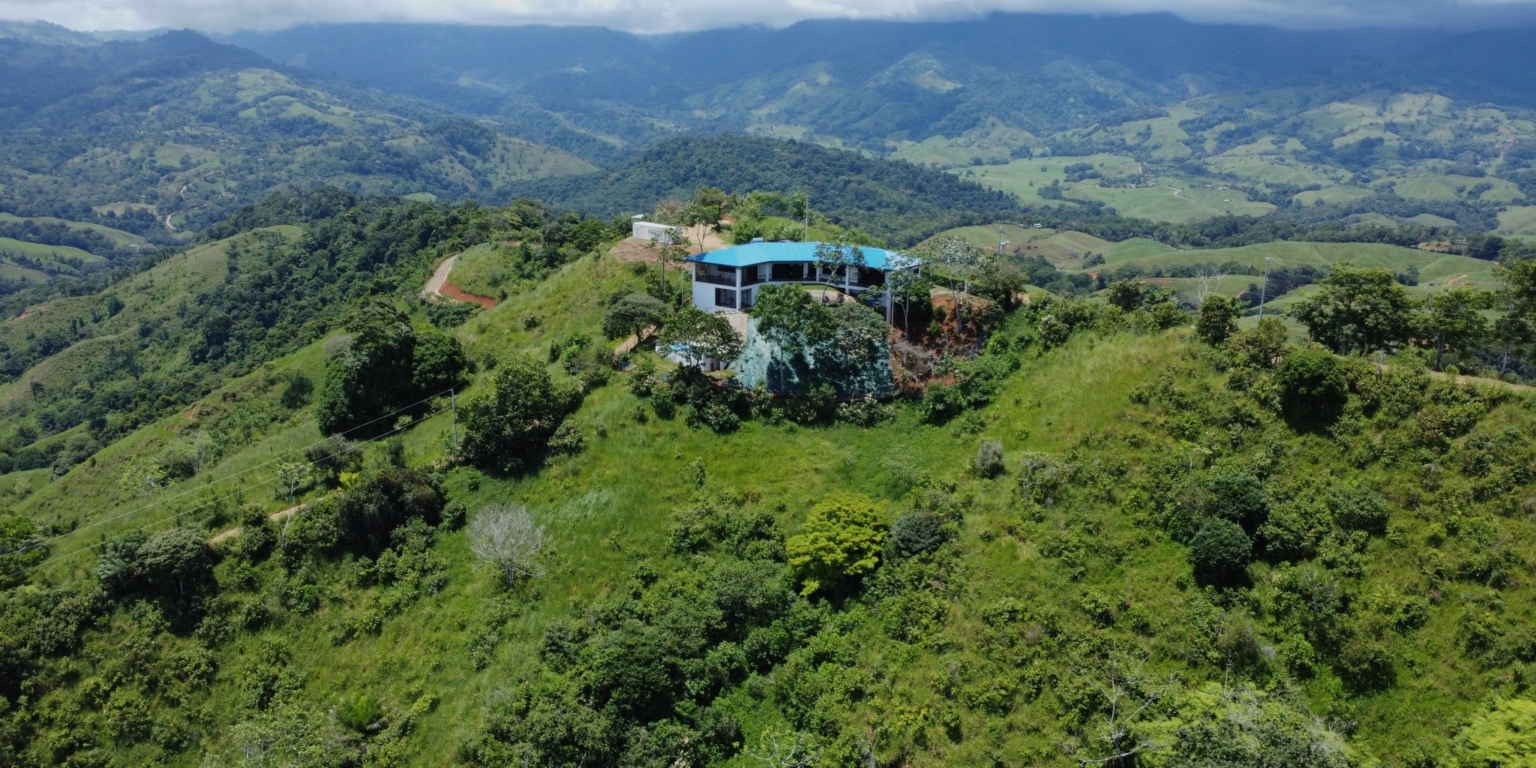 Ocean & Mountain 360 Degree Views from this 3-Bedroom Home With Pool in Platanillo above Dominical Costa Rica