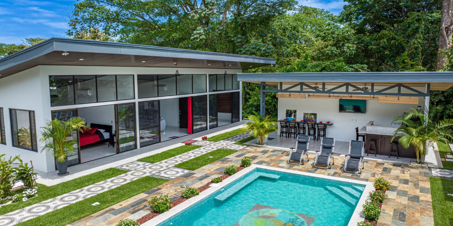 Villa with 2-Bedrooms Plus 2 Rental Casitas & Big Pool in an Amazing Location Walking Distance to Town in Uvita Costa Rica Villa with 2-Bedrooms Plus 2 Rental Casitas & Big Pool in an Amazing Location Walking Distance to Town in Uvita Costa Rica