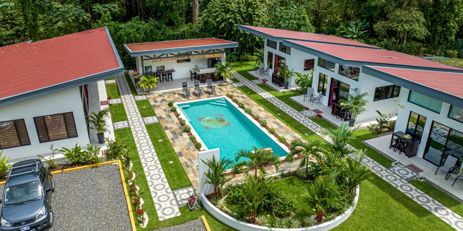 Villa with 2-Bedrooms Plus 2 Rental Casitas & Big Pool in an Amazing Location Walking Distance to Town in Uvita Costa Rica Villa with 2-Bedrooms Plus 2 Rental Casitas & Big Pool in an Amazing Location Walking Distance to Town in Uvita Costa Rica