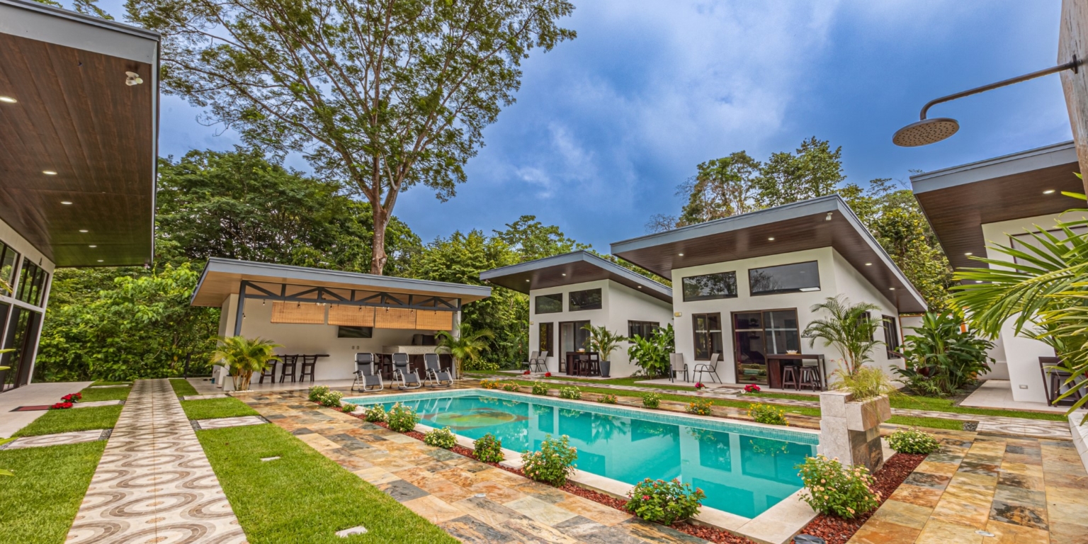 Villa with 2-Bedrooms Plus 2 Rental Casitas & Big Pool in an Amazing Location Walking Distance to Town in Uvita Costa Rica Villa with 2-Bedrooms Plus 2 Rental Casitas & Big Pool in an Amazing Location Walking Distance to Town in Uvita Costa Rica