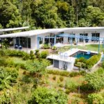 Stunning Modern Luxury Ocean View 3-Bedroom Home on Nearly 10 Acres with Private River Trails in Ojochal Costa Rica