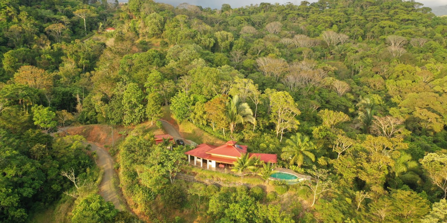 PLT173 – 03 Private Luxury Ocean View 2-Bedroom Home on 2.5 Acres for Great Privacy and Great Rental Potential in Platanillo above Dominical Costa Rica