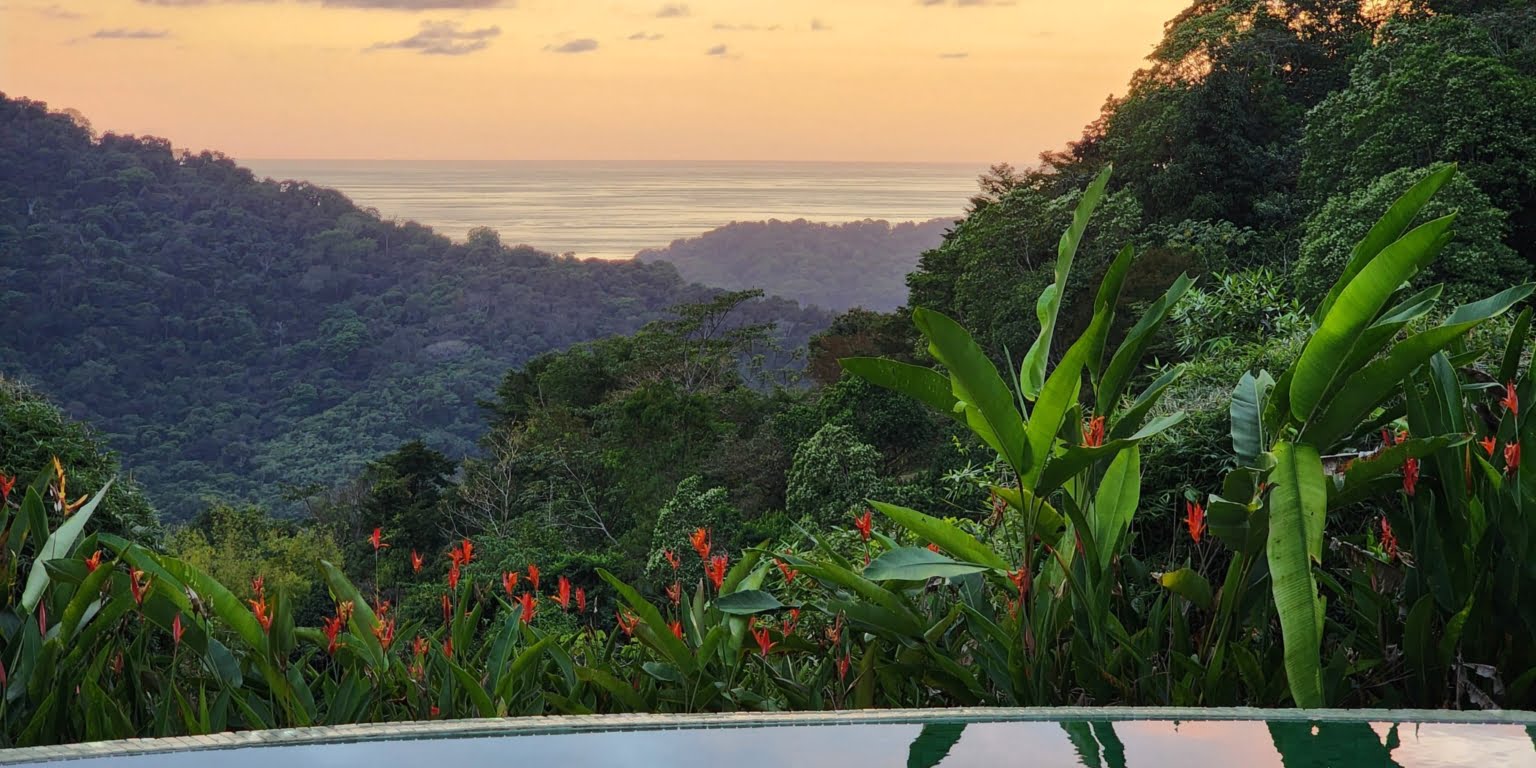 PLT173 – 01b Private Luxury Ocean View 2-Bedroom Home on 2.5 Acres for Great Privacy and Great Rental Potential in Platanillo above Dominical Costa Rica