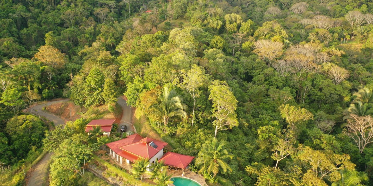 PLT173 – 38 Private Luxury Ocean View 2-Bedroom Home on 2.5 Acres for Great Privacy and Great Rental Potential in Platanillo above Dominical Costa Rica