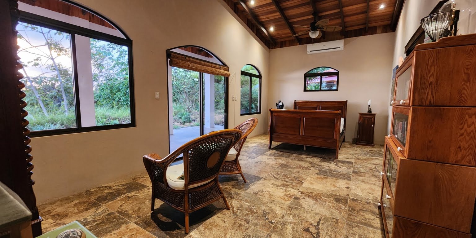 PLT173 – 19 Private Luxury Ocean View 2-Bedroom Home on 2.5 Acres for Great Privacy and Great Rental Potential in Platanillo above Dominical Costa Rica