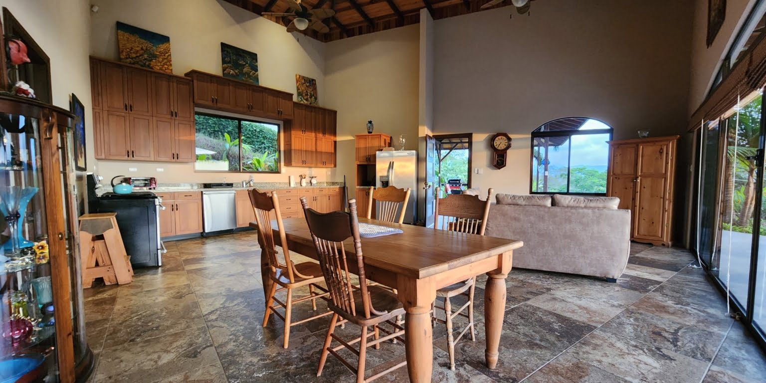 PLT173 – 16 Private Luxury Ocean View 2-Bedroom Home on 2.5 Acres for Great Privacy and Great Rental Potential in Platanillo above Dominical Costa Rica