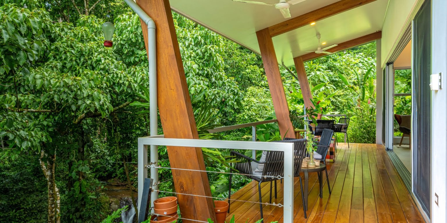 Modern 2-Bedroom Home with Beautiful Waterfall & River in Ojochal Costa Rica
