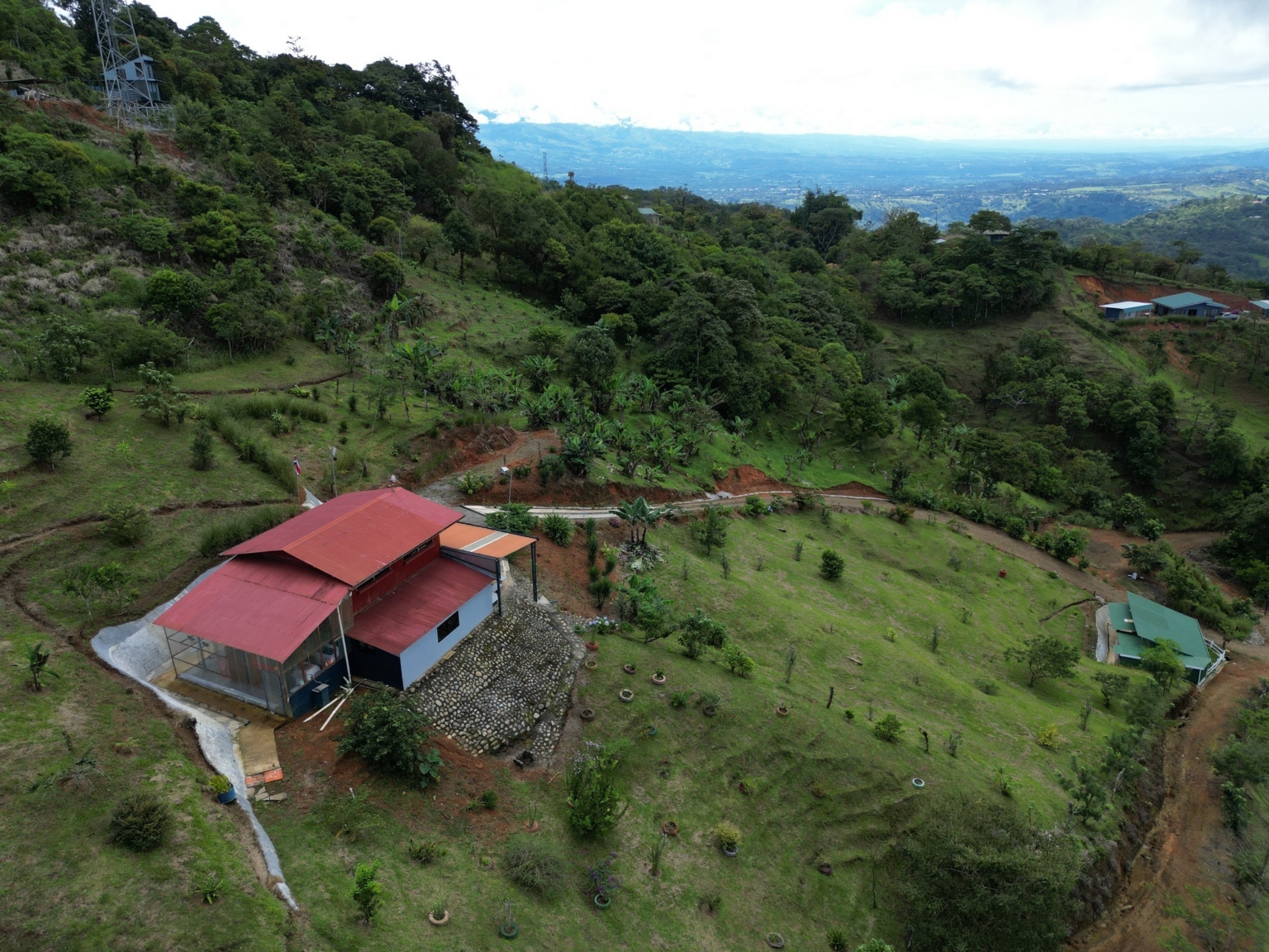 Josue Navarro 18 Incredible Mountain & Ocean Views with Two Cabins, Many Fruit Trees & More Building Areas on Top of the Mountains in Tinamastes Costa Rica