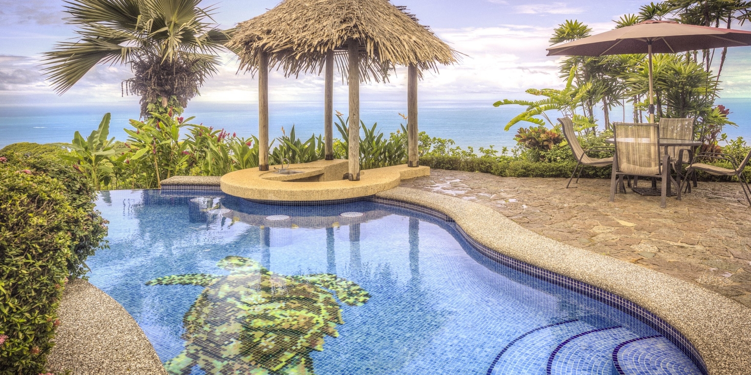 Tropical Resort-Style Ocean View Estate with Pool, 4-Bedroom Home & Guest House in Dominical Costa Rica Tropical Resort-Style Ocean View Estate with Pool, 4-Bedroom Home & Guest House in Dominical Costa Rica
