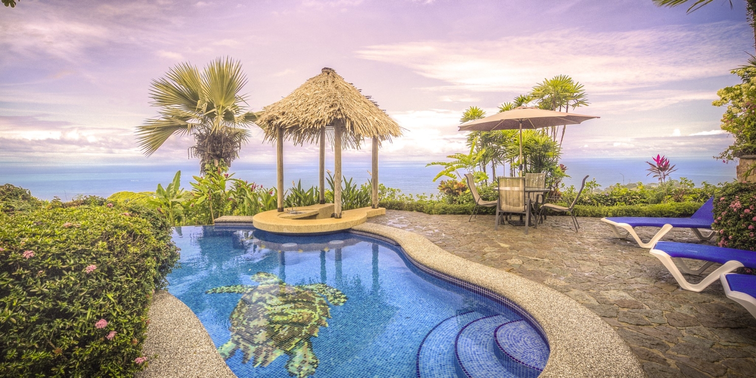 Tropical Resort-Style Ocean View Estate with Pool, 4-Bedroom Home & Guest House in Dominical Costa Rica Tropical Resort-Style Ocean View Estate with Pool, 4-Bedroom Home & Guest House in Dominical Costa Rica