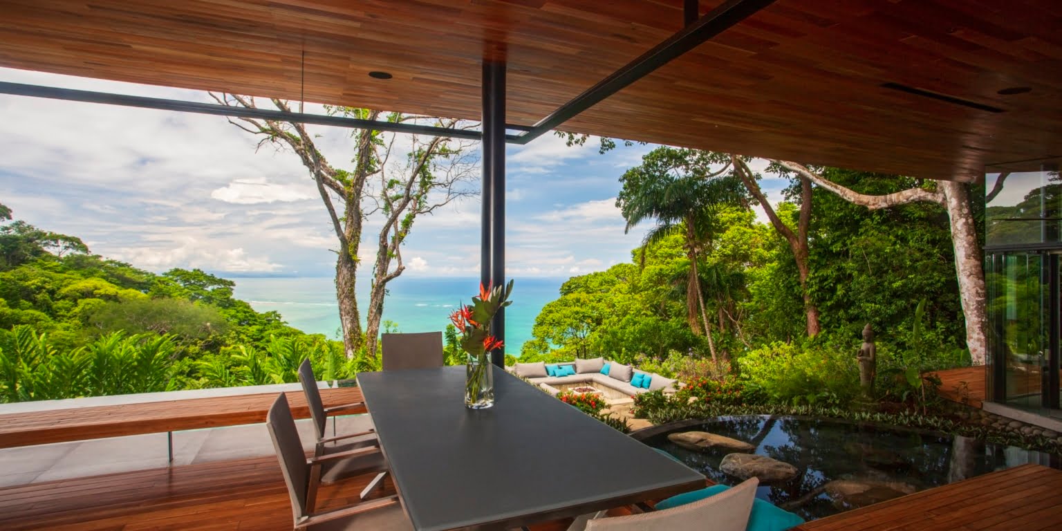 Stunning 4-Bedroom Luxury Home with Incredible Outdoor Space including Whale Tail View, Firepit & Infinity Pool in Costa Verde Estates above Dominicalito Costa Rica