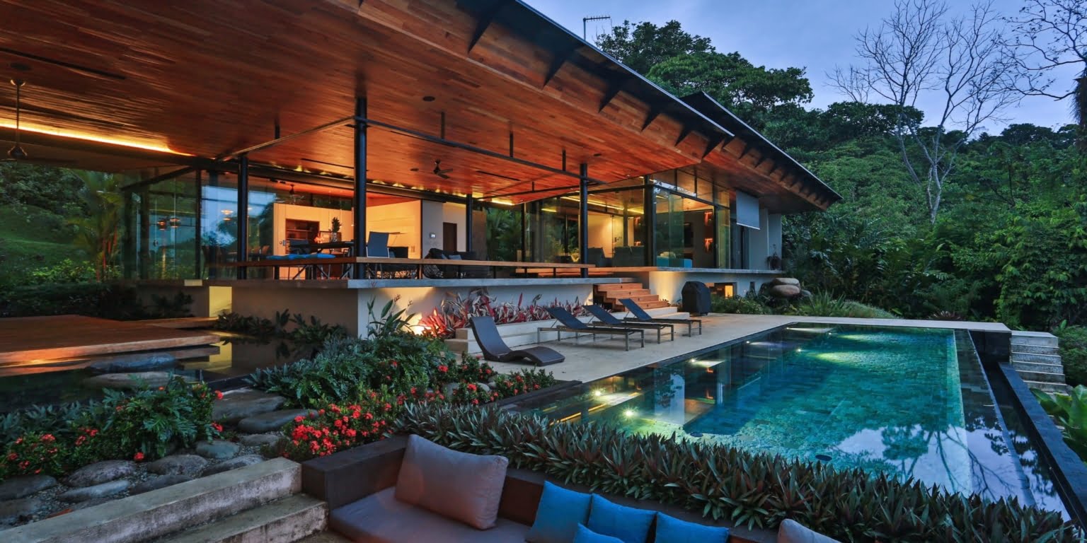 Stunning 4-Bedroom Luxury Home with Incredible Outdoor Space including Whale Tail View, Firepit & Infinity Pool in Costa Verde Estates above Dominicalito Costa Rica
