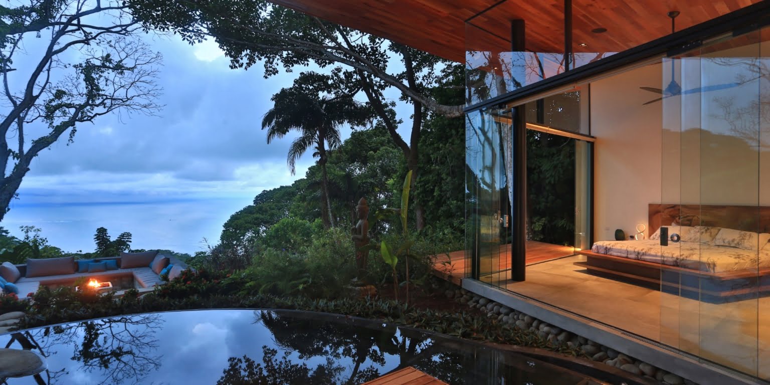 Stunning 4-Bedroom Luxury Home with Incredible Outdoor Space including Whale Tail View, Firepit & Infinity Pool in Costa Verde Estates above Dominicalito Costa Rica