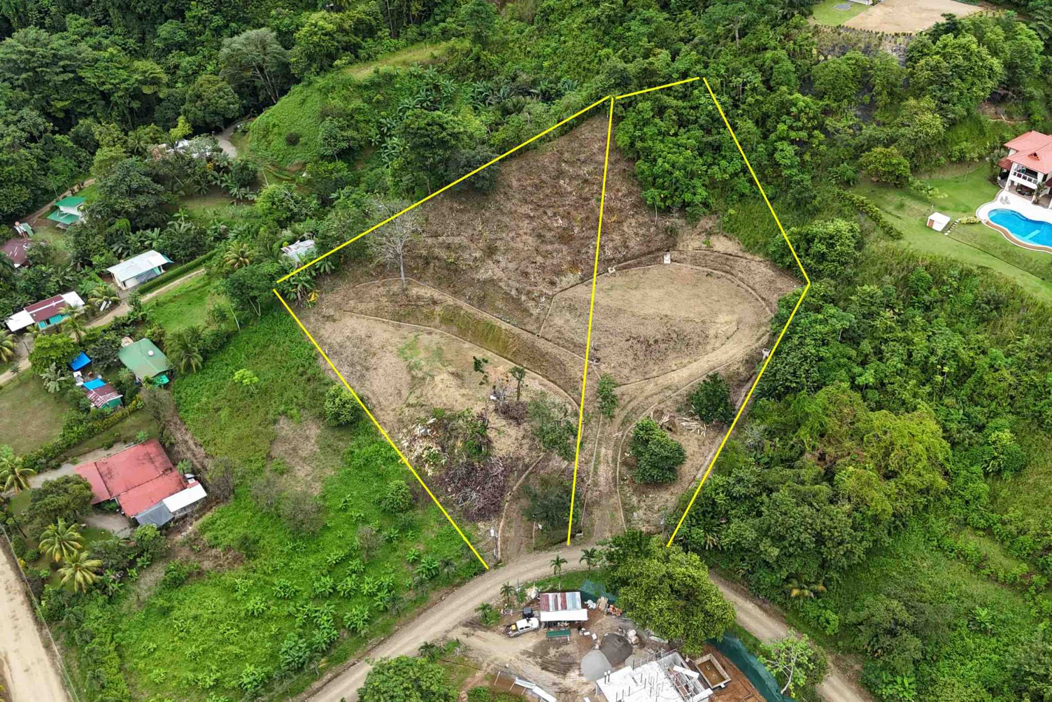 default Lot with Big Ocean Views and Legal Water, Internet & Easy Access in Ojochal Costa Rica