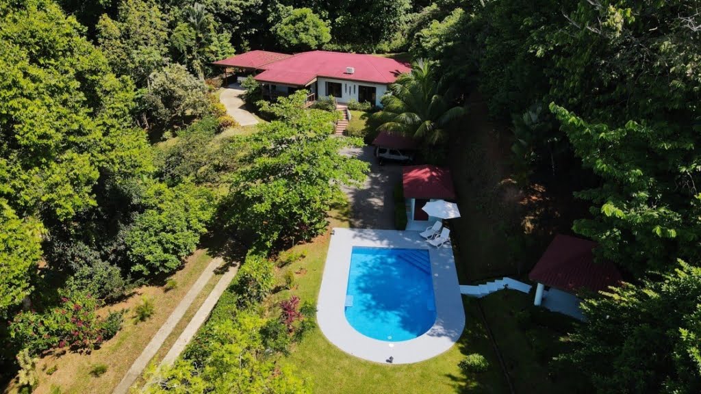 Comfy 2-Bedroom Ocean View Home with Pool on 8.5 Acres near Playa Ventanas in Ojochal Costa Rica