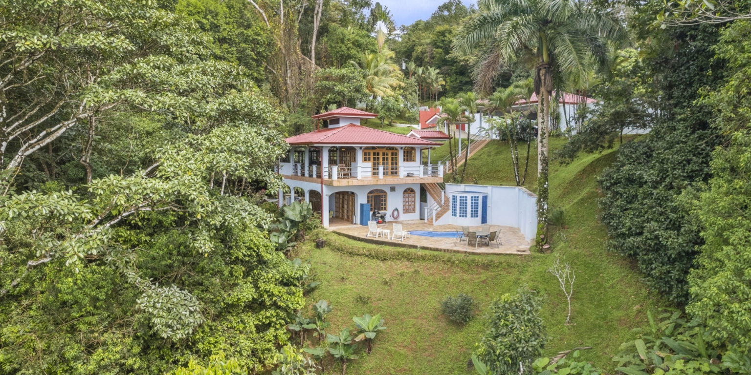 Casa ZigMar_2 Ocean View 2-Bedroom with Pool, Solid Construction & Jungle Vibe plus Additional Building Lot in Lagunas above Dominical Costa Rica
