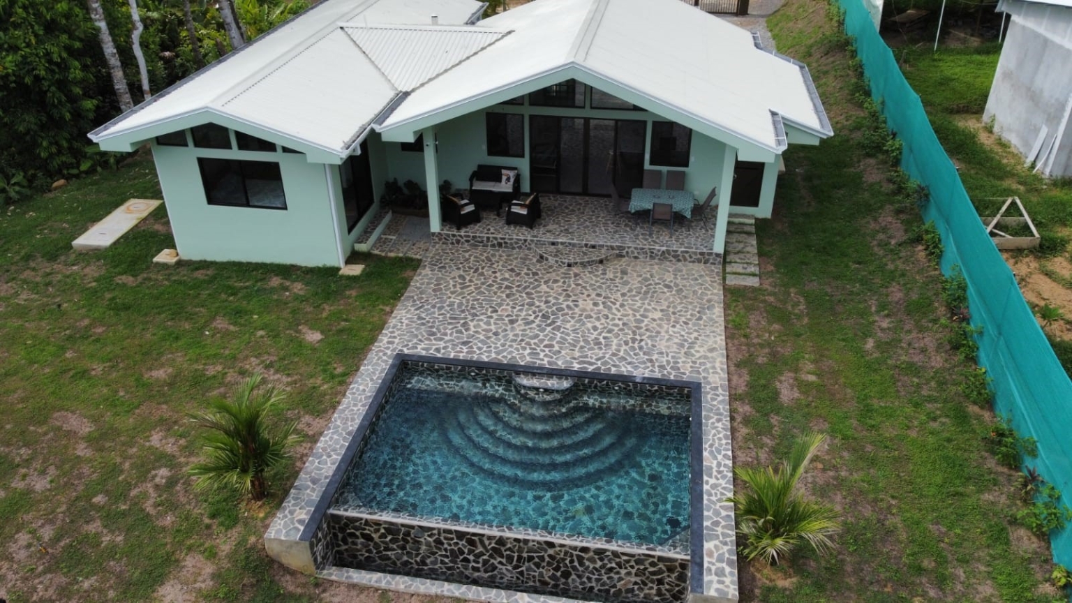 Casa Bambusal Areal Rear New 3-Bedroom Home Set in Nature with Pool & Fruit Trees in Uvita Costa Rica