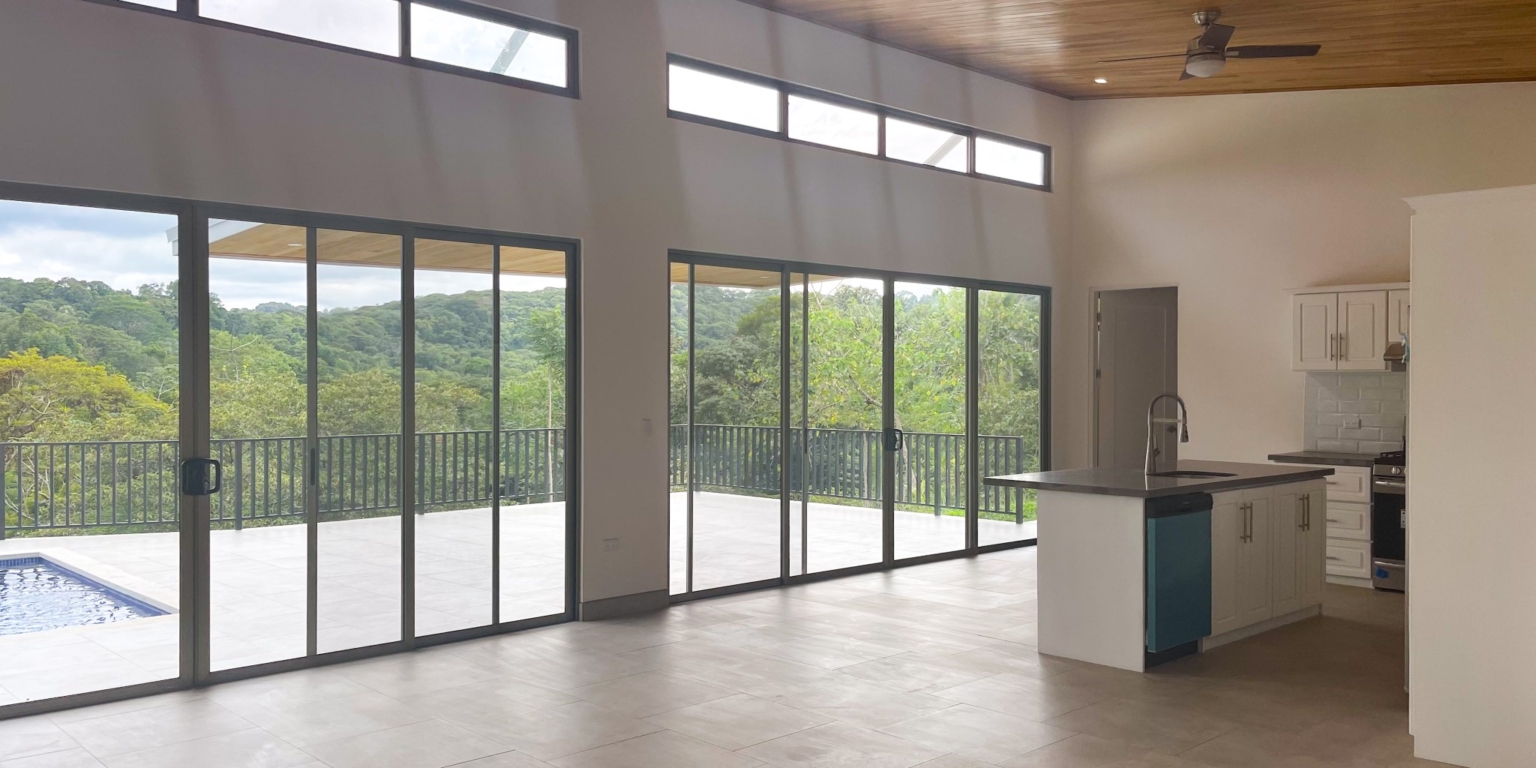 Brand New, Big Mountain View 3-Bedroom Home with Pool in Ojochal Costa Rica