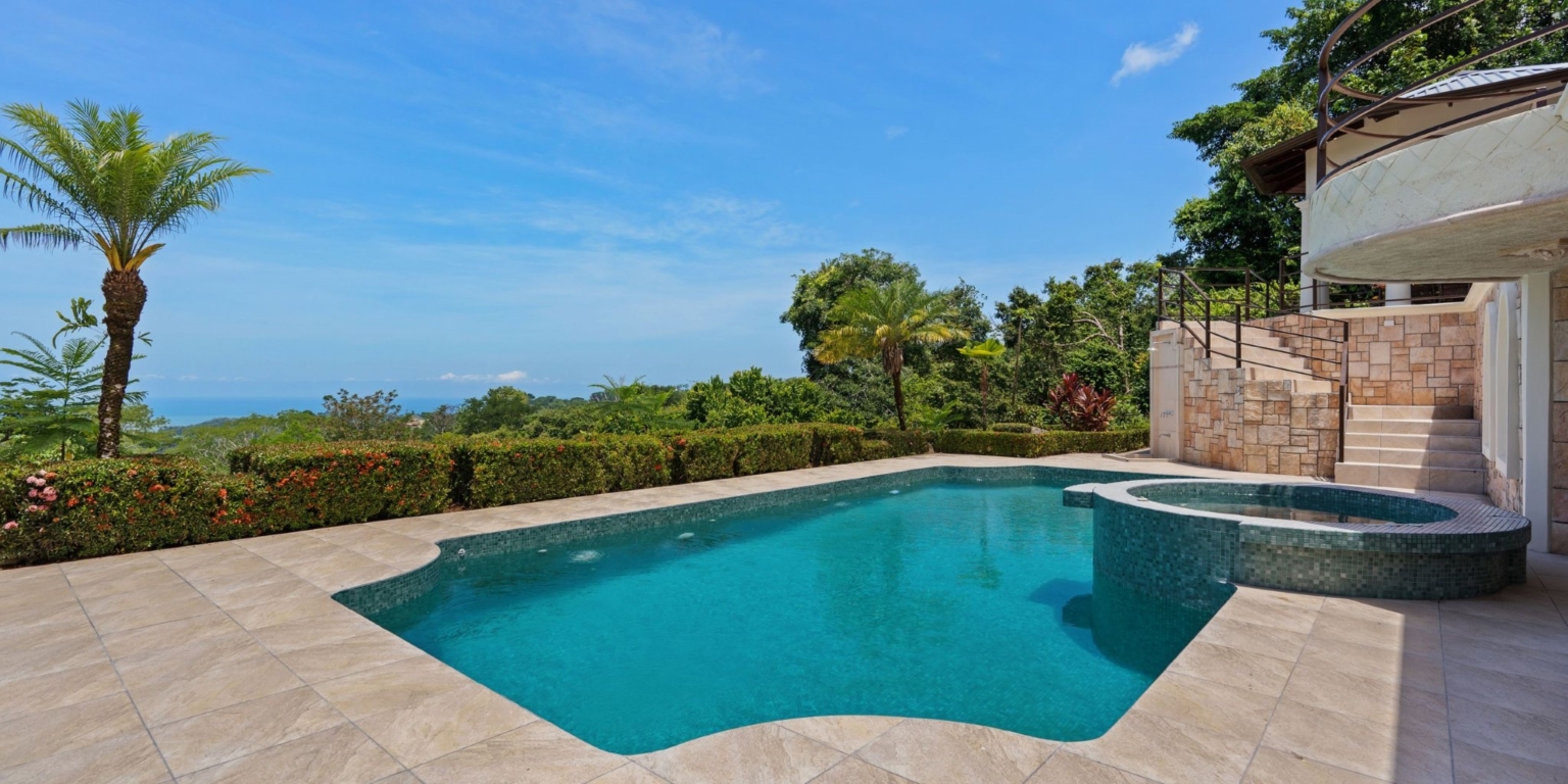 Ojochal Estate Home and Property_22 Fully Renovated Ocean-View Estate Home with Pool, Guesthouse & Caretaker Cottage with Waterfall in Phase 4 Ojochal Costa Rica