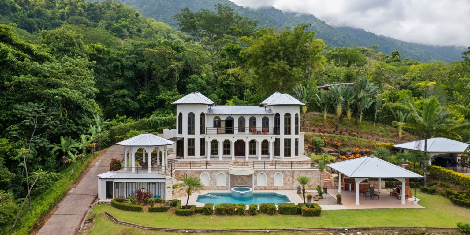 Ojochal Estate Home and Property_4 Fully Renovated Ocean-View Estate Home with Pool, Guesthouse & Caretaker Cottage with Waterfall in Phase 4 Ojochal Costa Rica