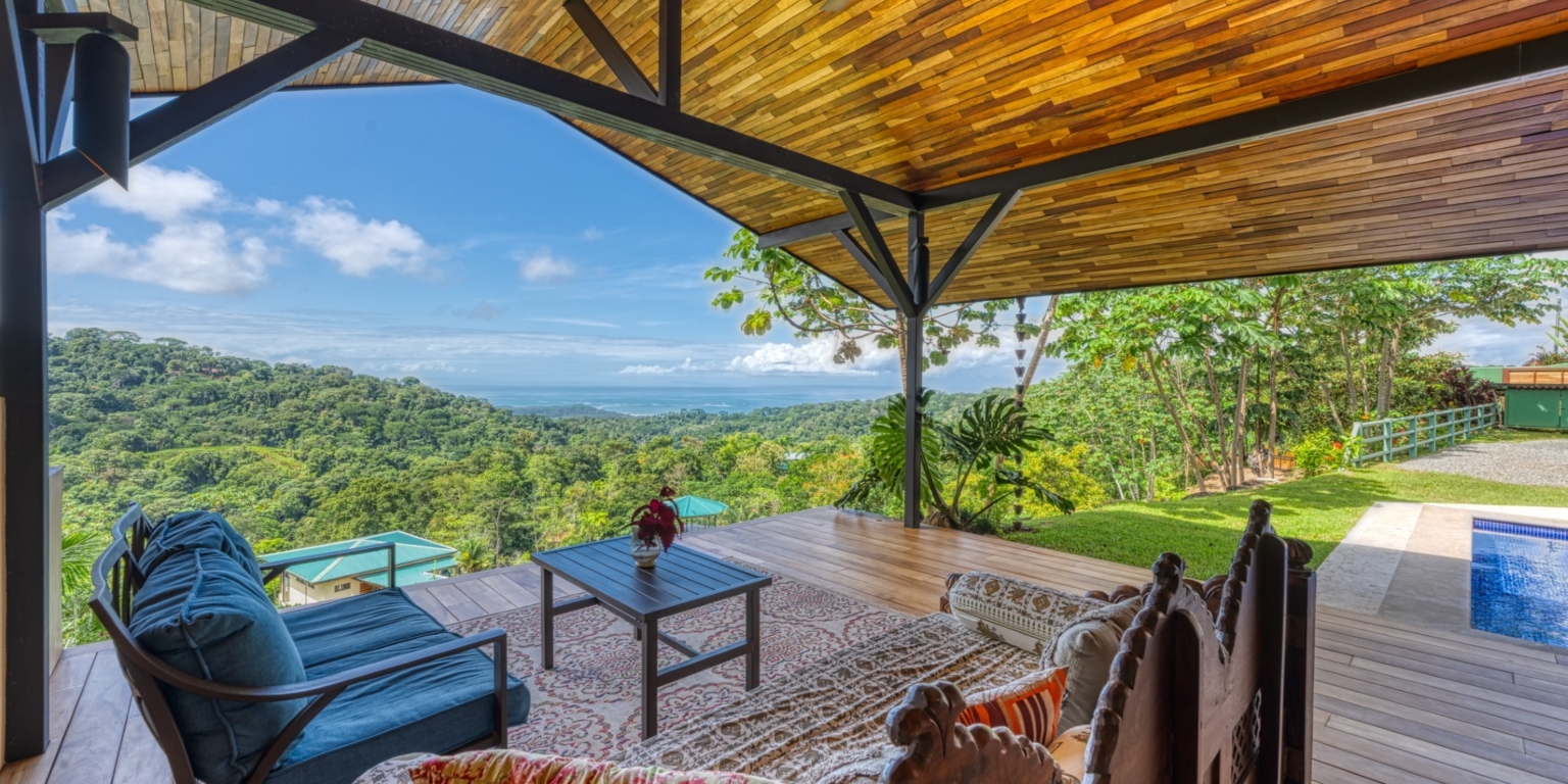Home-15 Amazing Whale’s Tail & Ocean View 2-Bedroom Home with Perfect Tropical Living with Easy Access in Uvita Costa Rica