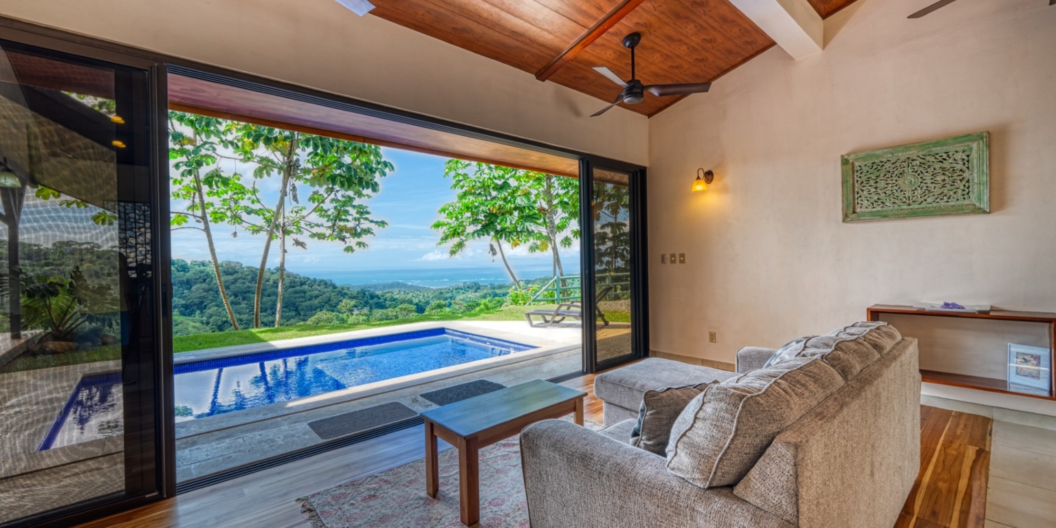 Home-30 Amazing Whale’s Tail & Ocean View 2-Bedroom Home with Perfect Tropical Living with Easy Access in Uvita Costa Rica