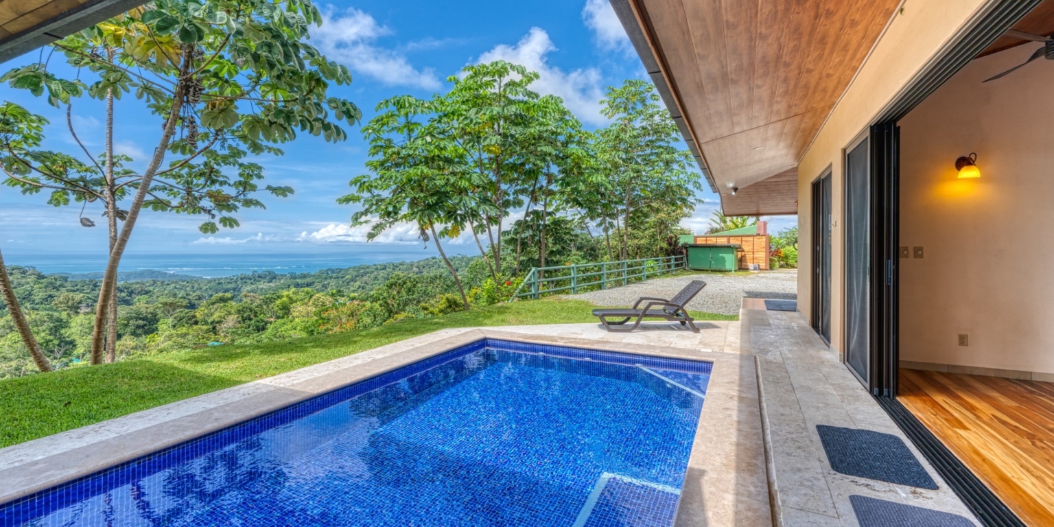 Home-12 Amazing Whale’s Tail & Ocean View 2-Bedroom Home with Perfect Tropical Living with Easy Access in Uvita Costa Rica