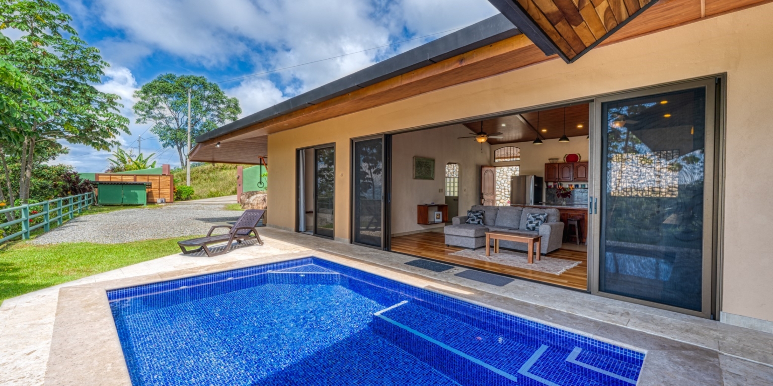 Home-11 Amazing Whale’s Tail & Ocean View 2-Bedroom Home with Perfect Tropical Living with Easy Access in Uvita Costa Rica