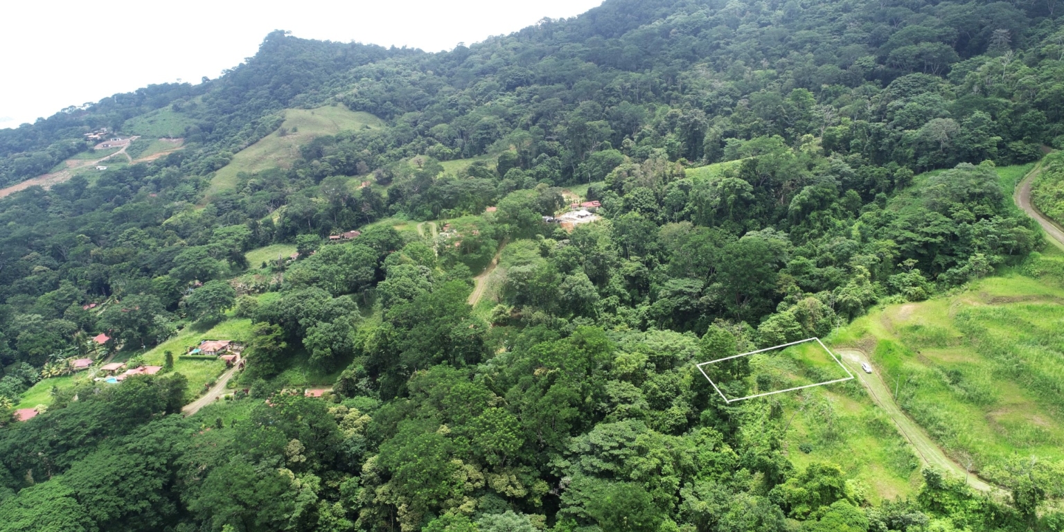 Safe & Private Building Lot in a Gated Community with Incredible Ocean Views & Legal Water in Turistico Tortuga Phase 6 in Ojochal Costa Rica