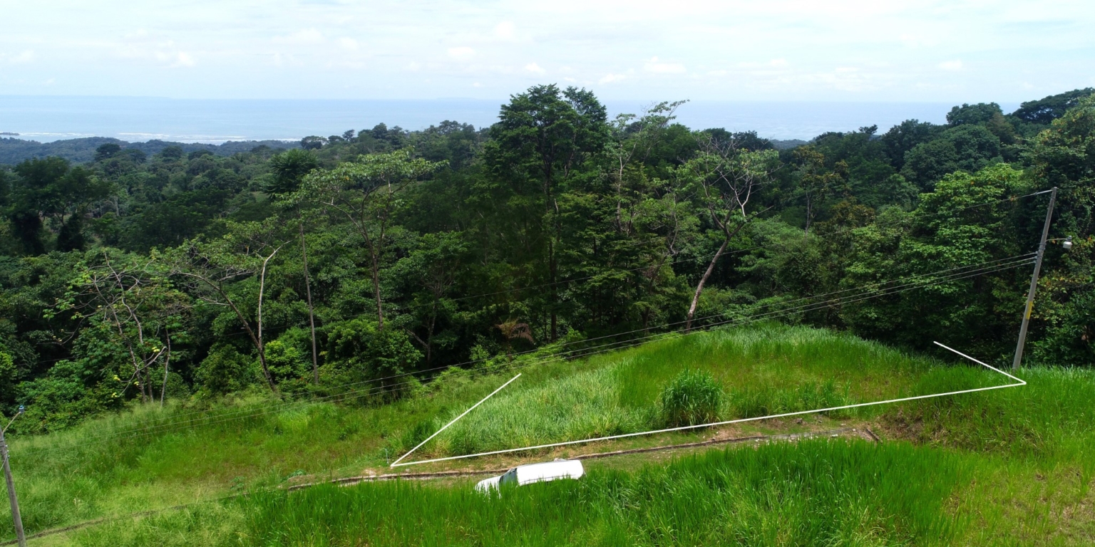 Safe & Private Building Lot in a Gated Community with Incredible Ocean Views & Legal Water in Turistico Tortuga Phase 6 in Ojochal Costa Rica